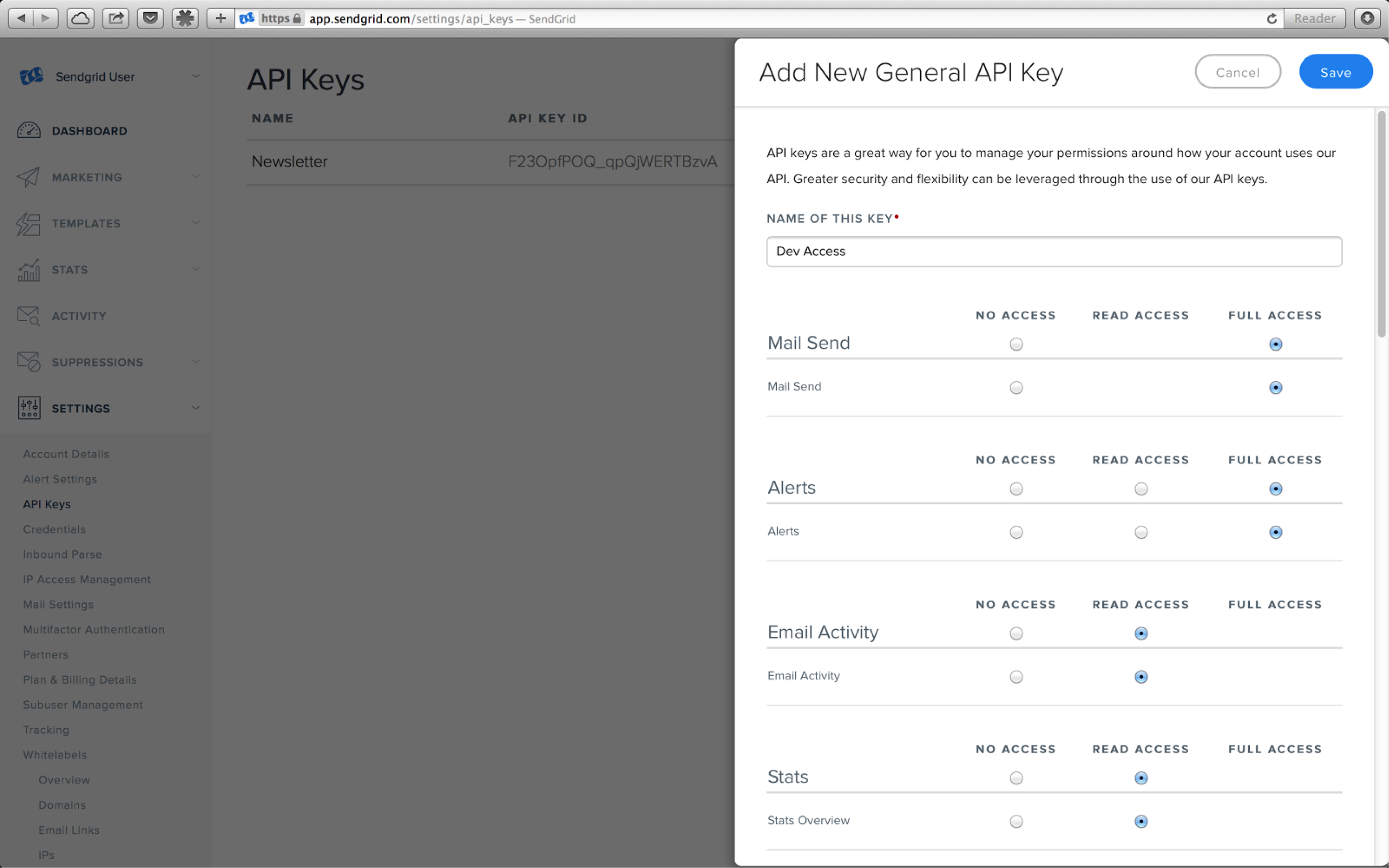 API Keys example 1