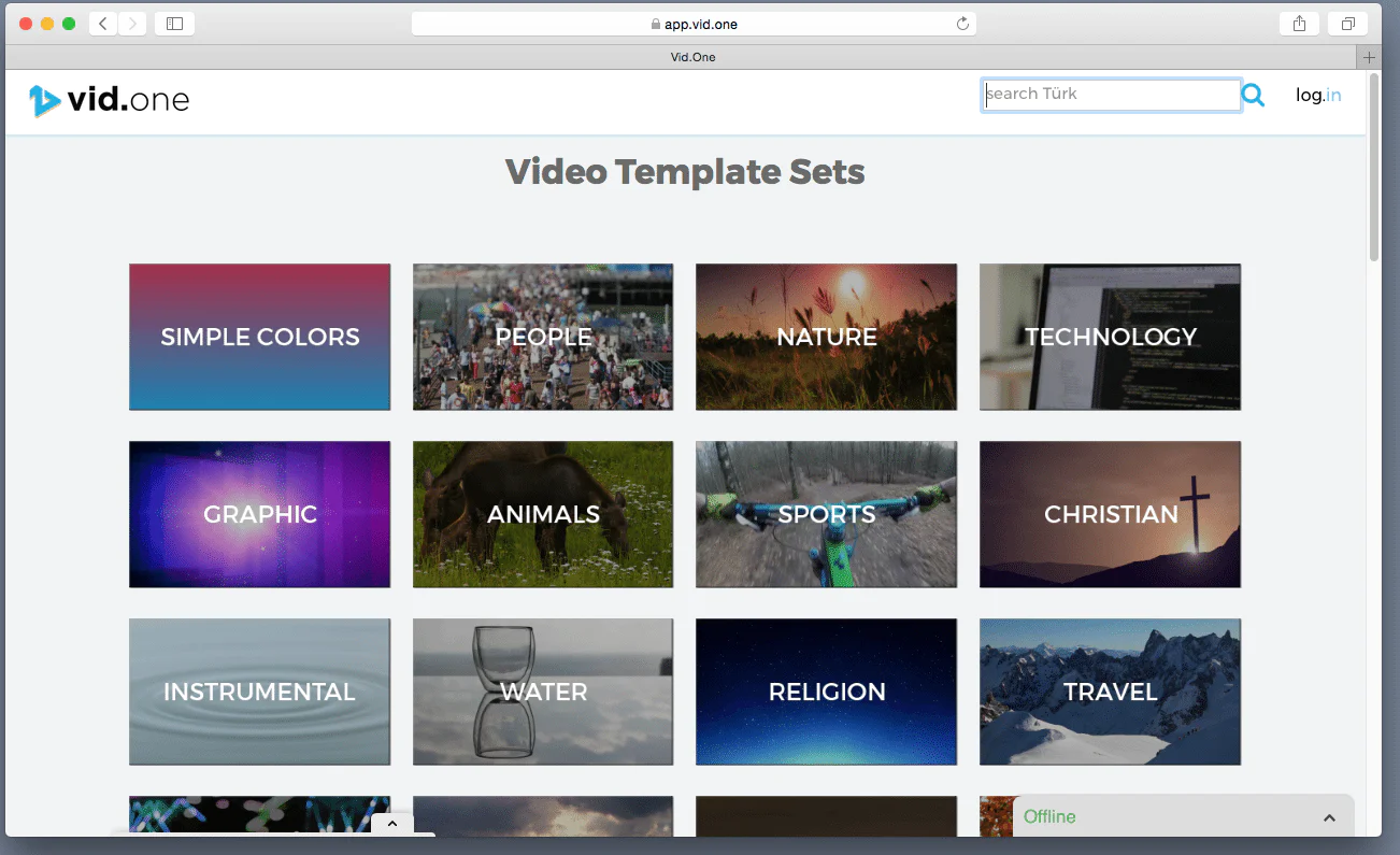 Vid.One Template Sets