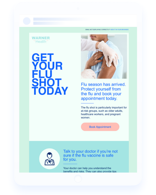 Healthcare seasonal email blast template