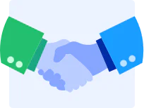 Illustration of shaking hands in agreement